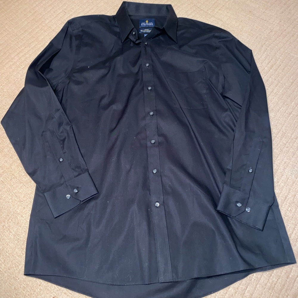 Stafford Men's Black Dress Shirt